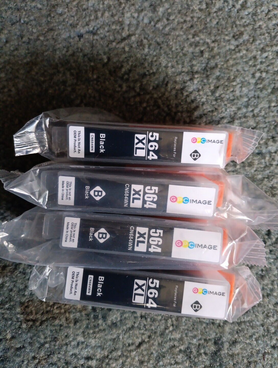 GPC Image 564XL Black Ink Cartridges Lot of 4 Sealed New in Package