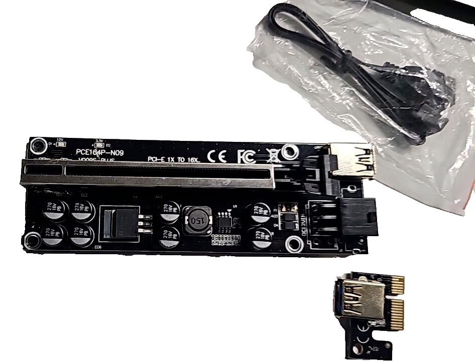 PCI-e 1x to 16x Riser Card PCE164P-N09 USB GPU Graphic Card Extension Adapter