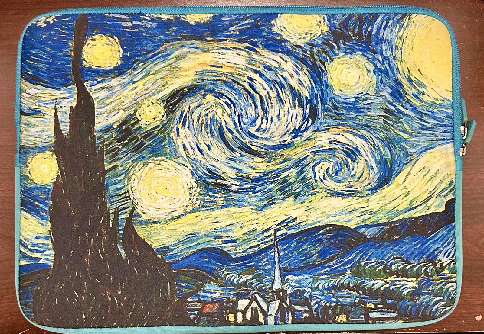 Vincent Van Gogh The Starry Night Laptop Sleeve Case Bag With Handles 12.5” X 9”