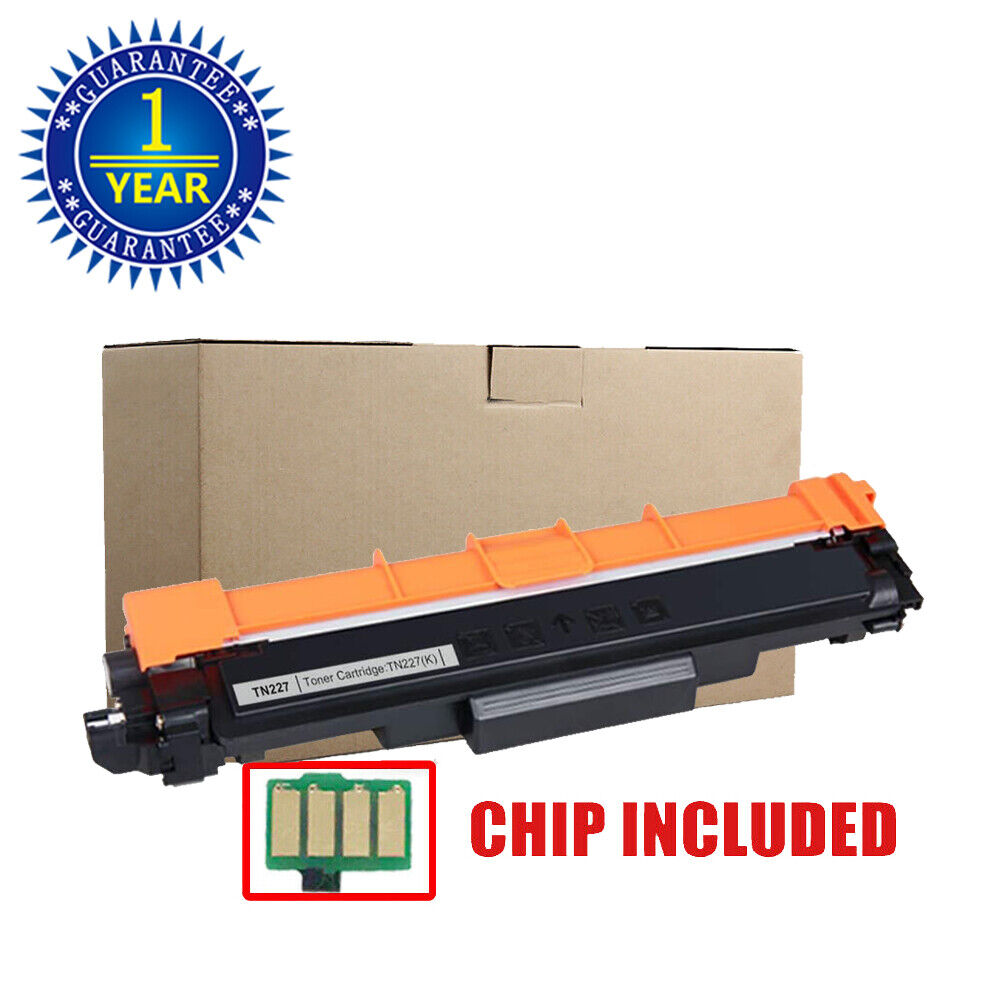 1PK Compatible Brother TN223 TN-227BK High Yield Toner Cartridge (with Chip)