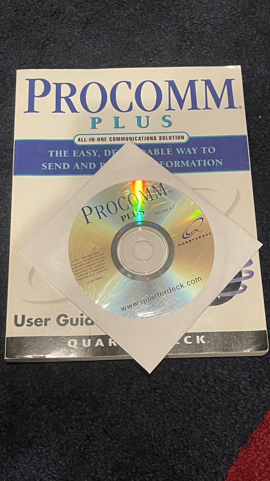 Vintage Procomm Plus 4.7 CD-ROM & User Guide - MINT Flawless Disc