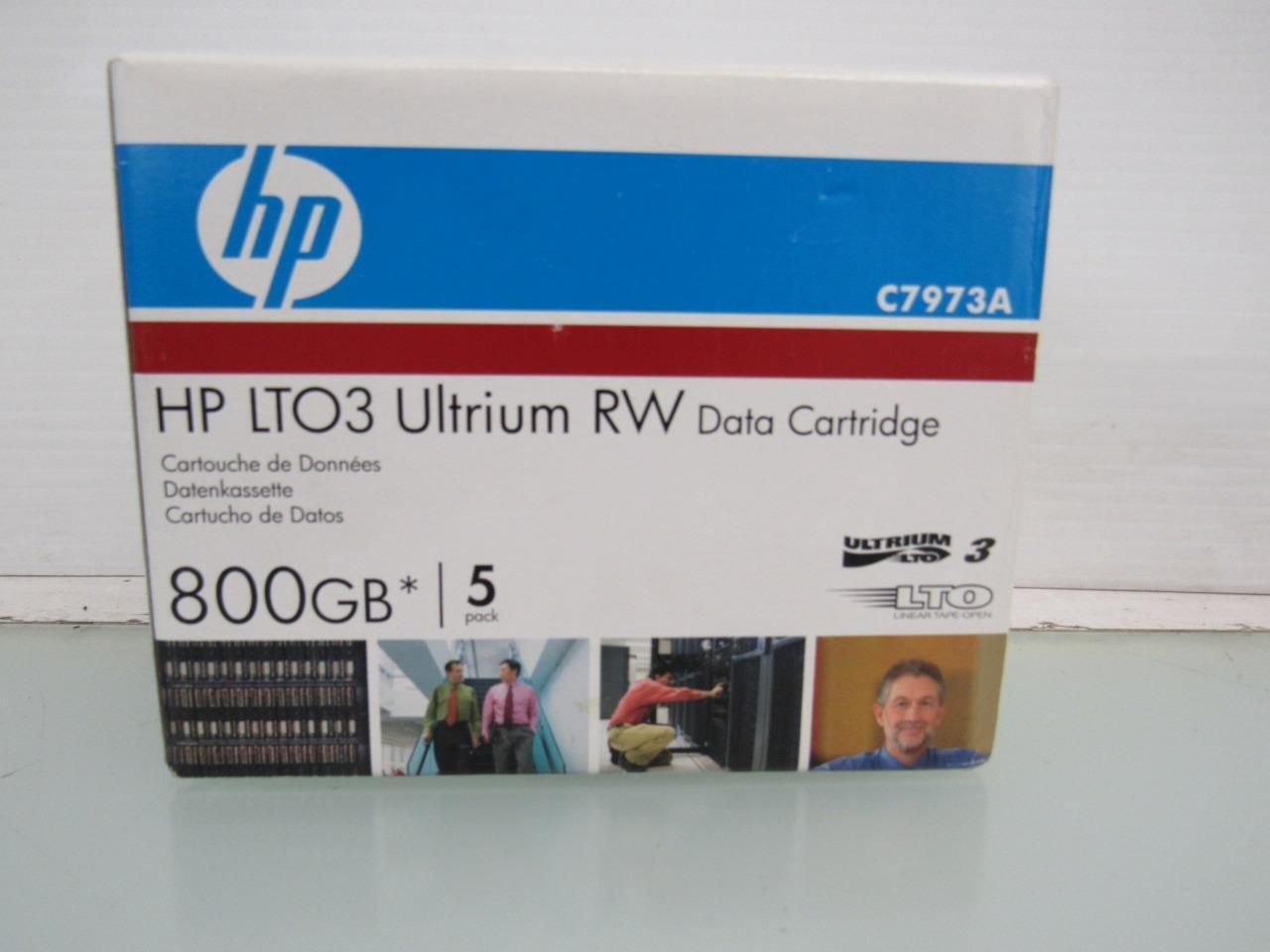 5 Pack HP C7973A LTO3 Ultrium RW 800GB Data Cartridge Brand New Factory Sealed