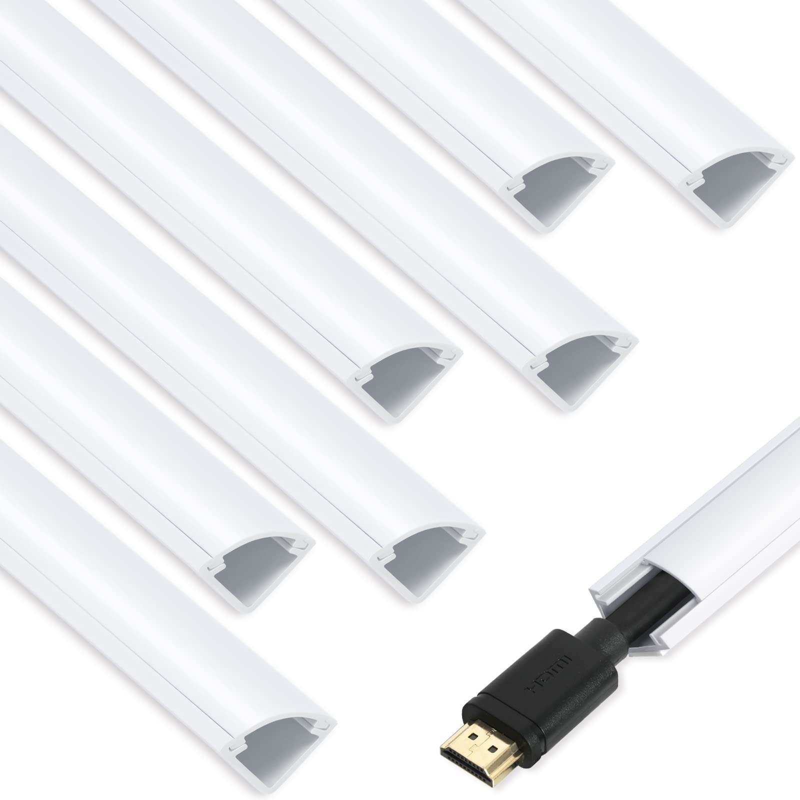 142 Inch Corner Cable Hider Fits 1 Cord Hide Wires Wall White Organizer Tool