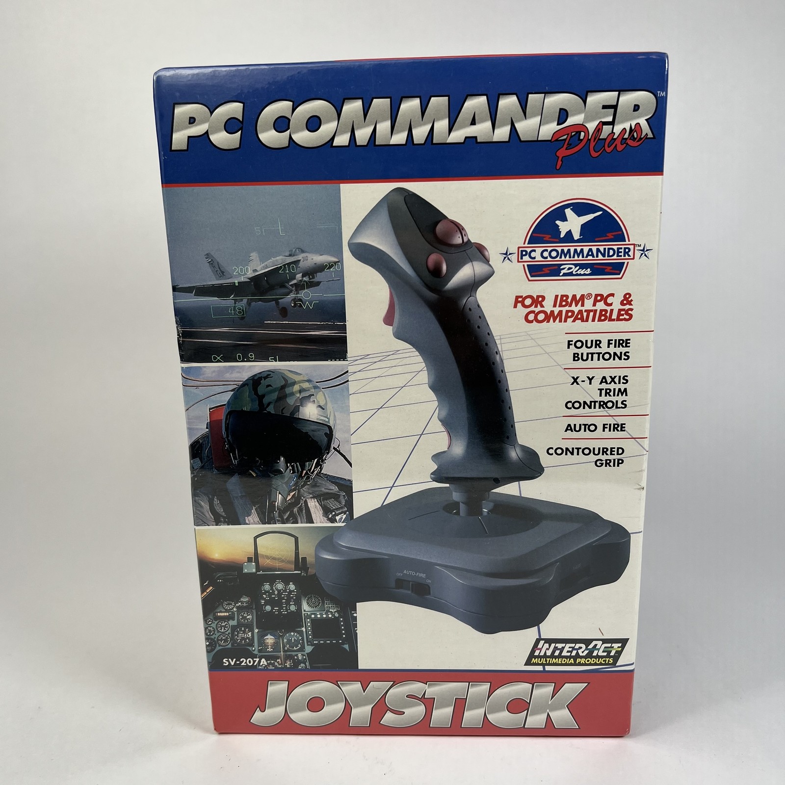 Vintage PC Commander Plus Joystick IBM PC Compatible Game Port XY Trim Auto Fire