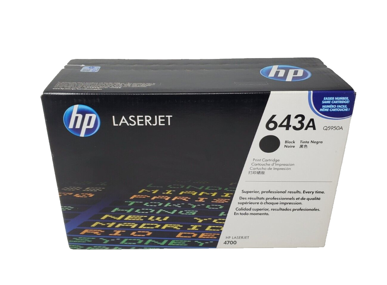 HP 643A Black Toner Cartridge (Q5950A) 4700 Laserjet. Brand New