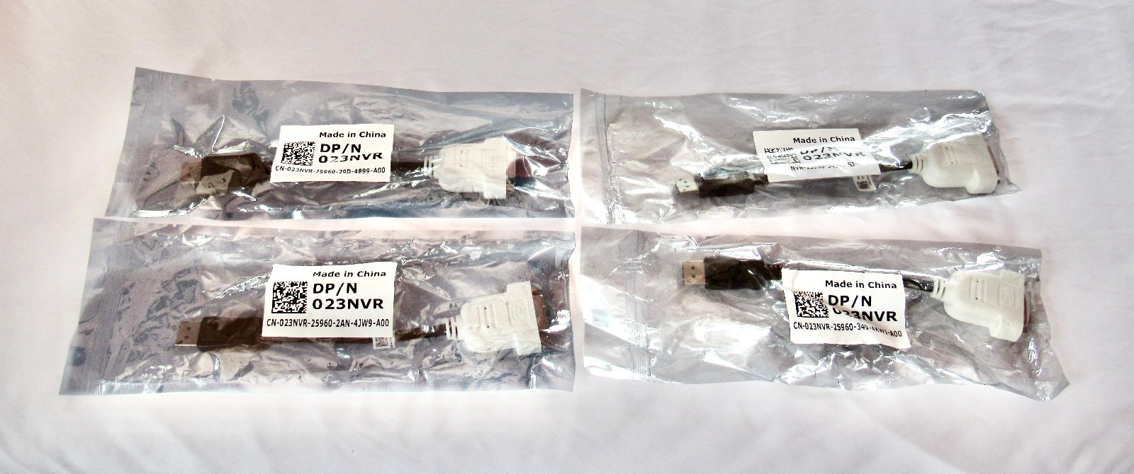 4 LOT BizLink 023NVR DisplayPort to DVI Video DP Display Port Adapter Cables