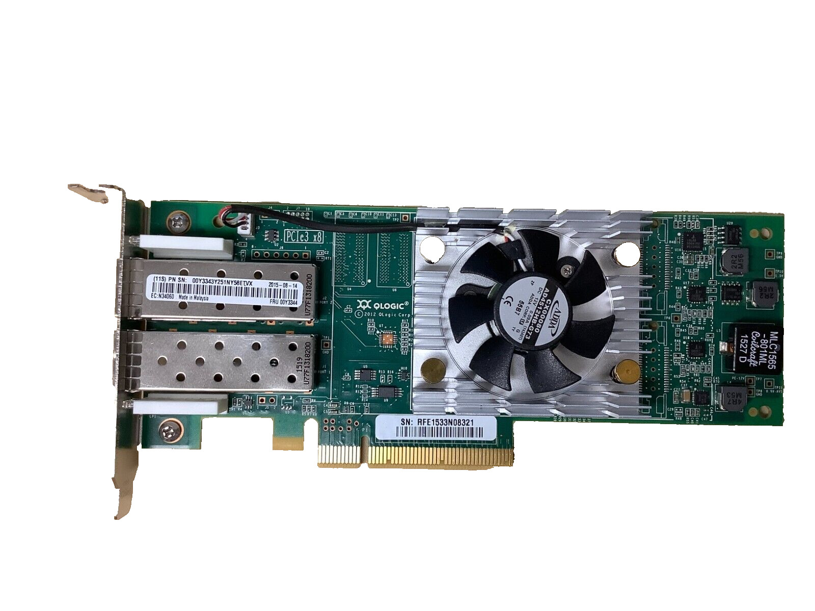 IBM QLogic QLE2662-LNVX Dual Port 16Gb SFP+ Fibre HBA adapter 00Y3344