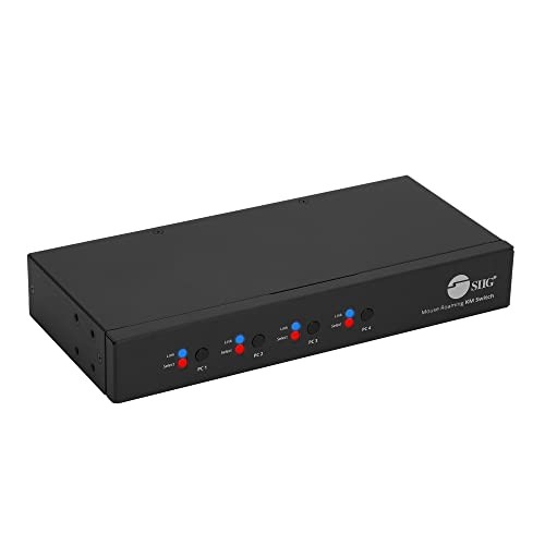 SIIG 4-Port Roaming KM Switch w/USB 2.0 Hub (jusw4311s1)