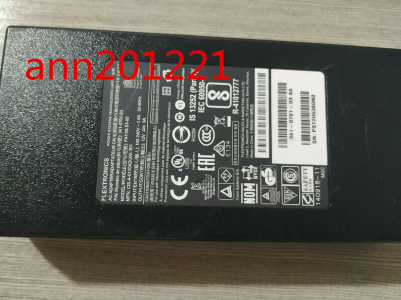 1pc Cisco 12V 9A Power for Cisco 4320 ISR4321 341-0701-03 PWR-4320-AC