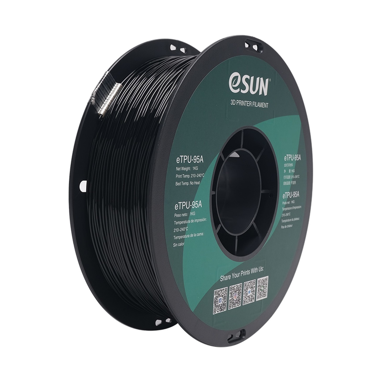 eSUN TPU-95A 3D Printer Filament 1.75mm 1KG Flexible 95A TPU