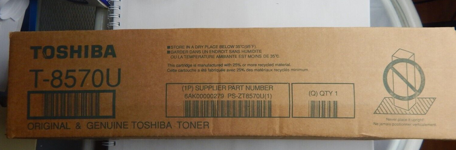 Toshiba T-8570U (2PACK) eStudio 557 657 Black Toner Cartridge OEM SEALED