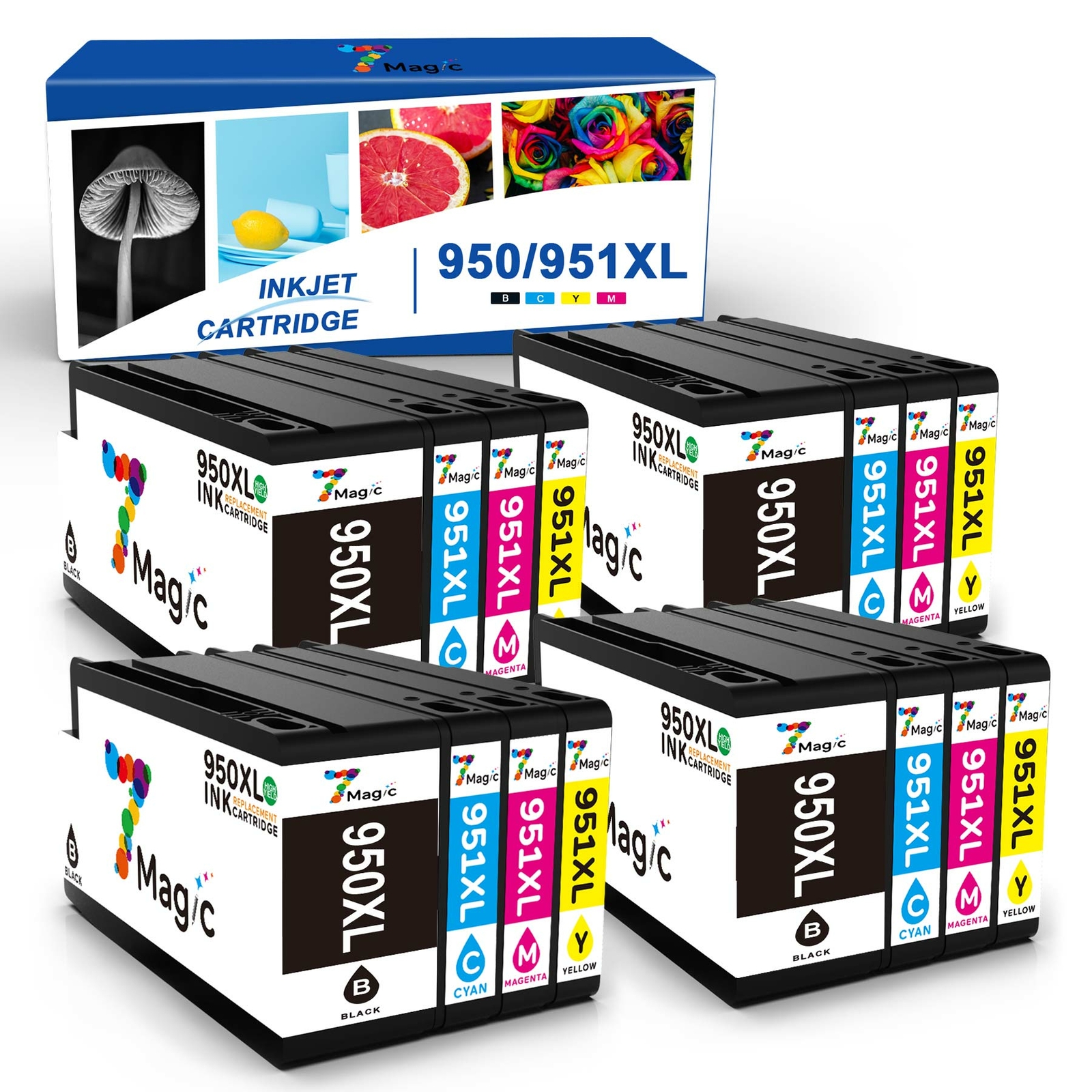 16 PK 950XL 951XL Ink Cartridges Compatible For HP OfficeJet Pro 8620 8630 8610