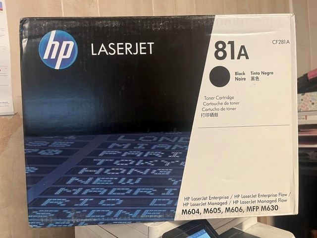 HP CF281A 81A Black Toner Cartridge LaserJet Enterprise Open box - sealed bag