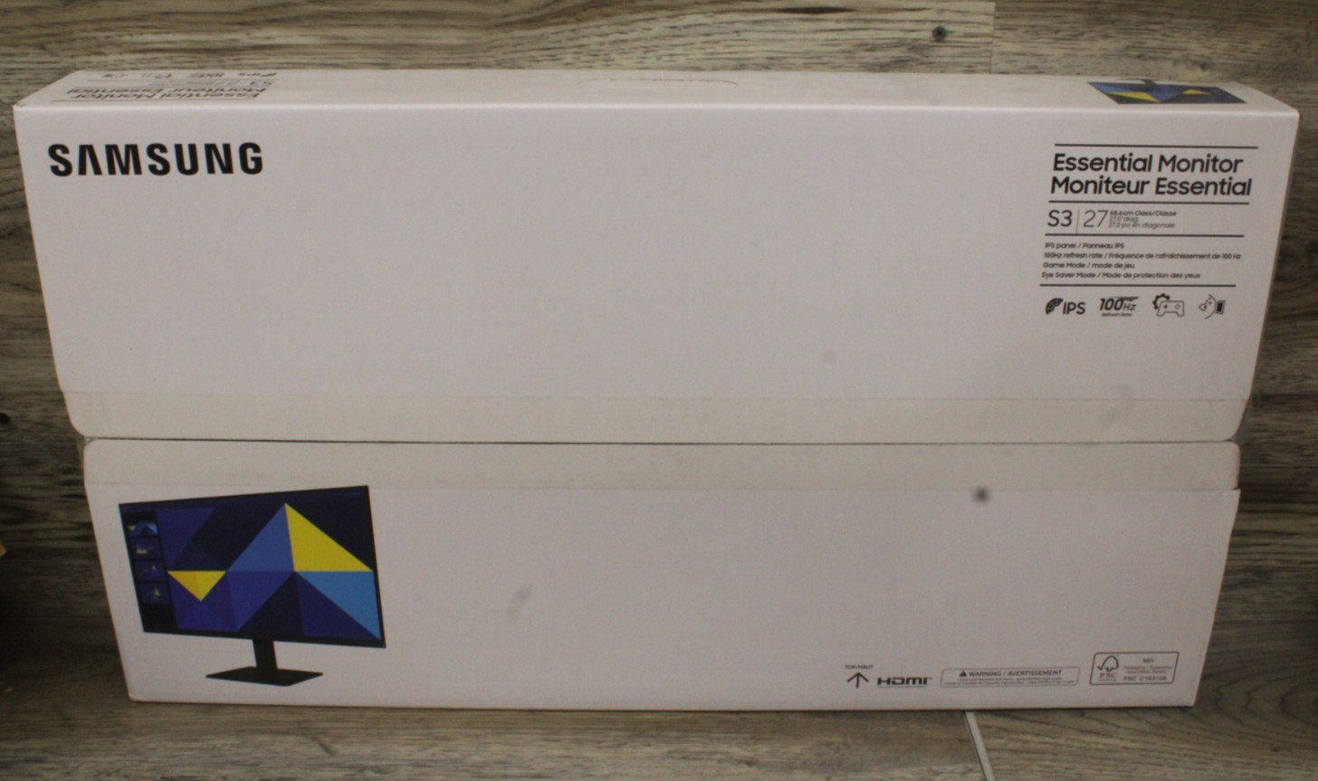 Samsung 27" S3 Business Essential Monitor with IPS Panel and Tilt-Only Stand