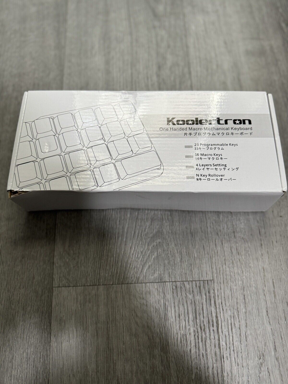 Koolertron One Handed Macro Mechanical Keyboard,23 Fully Programmable Keys, w/Ex
