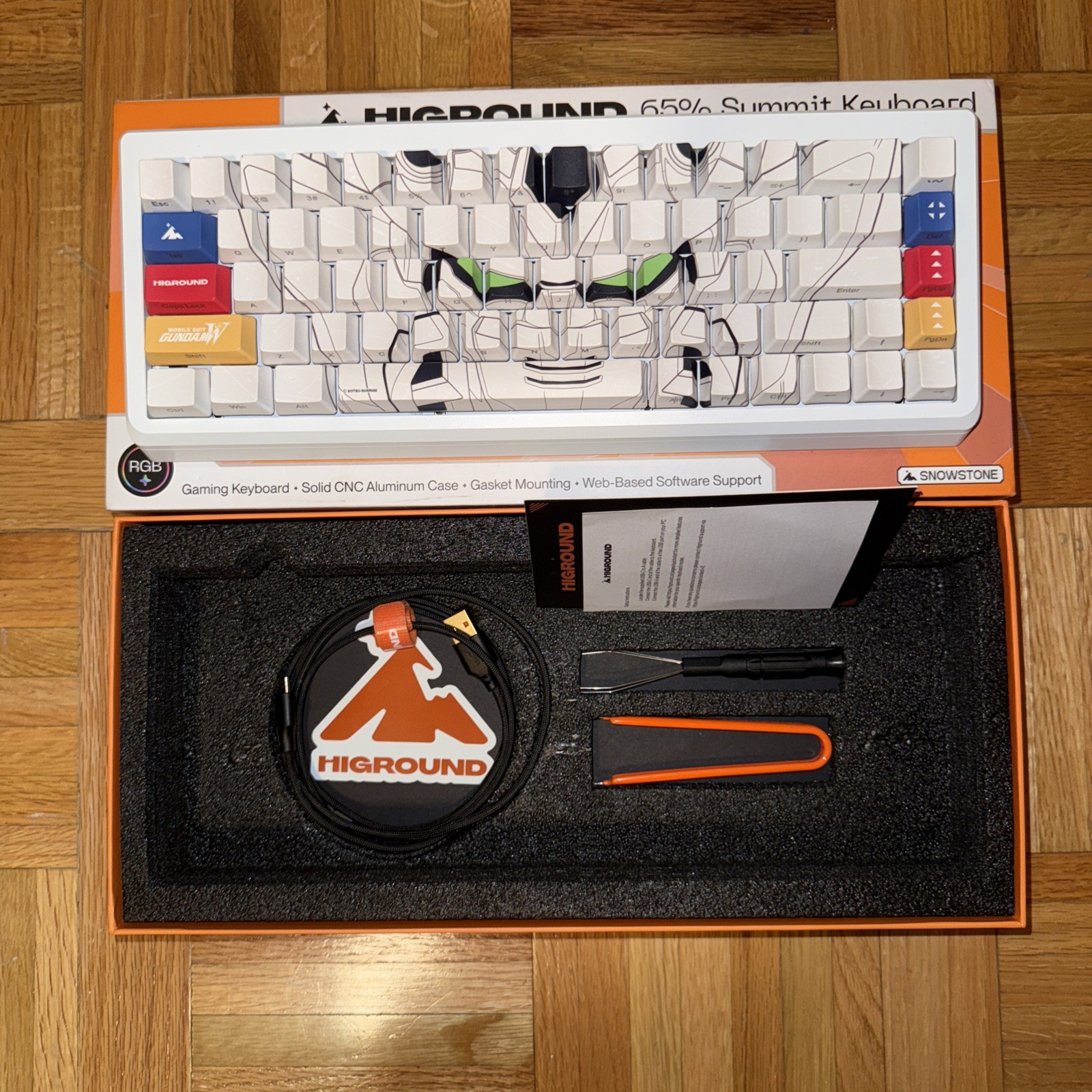 Custom Higround x Gundam Summit 2.0 65 Keyboard - Admiral (White)