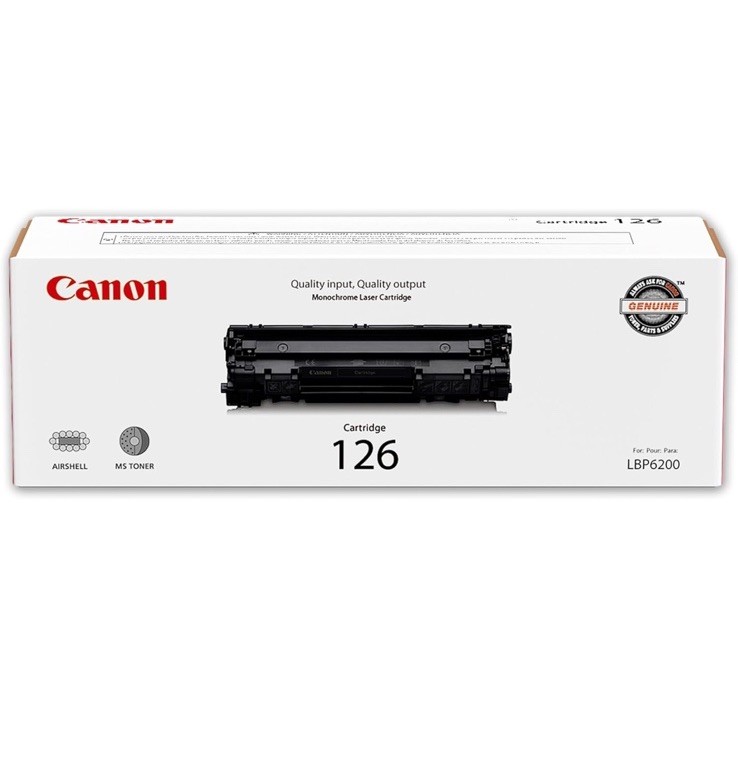 Canon Genuine 126 Black Toner Cartridge Compatible with LBP6200d,