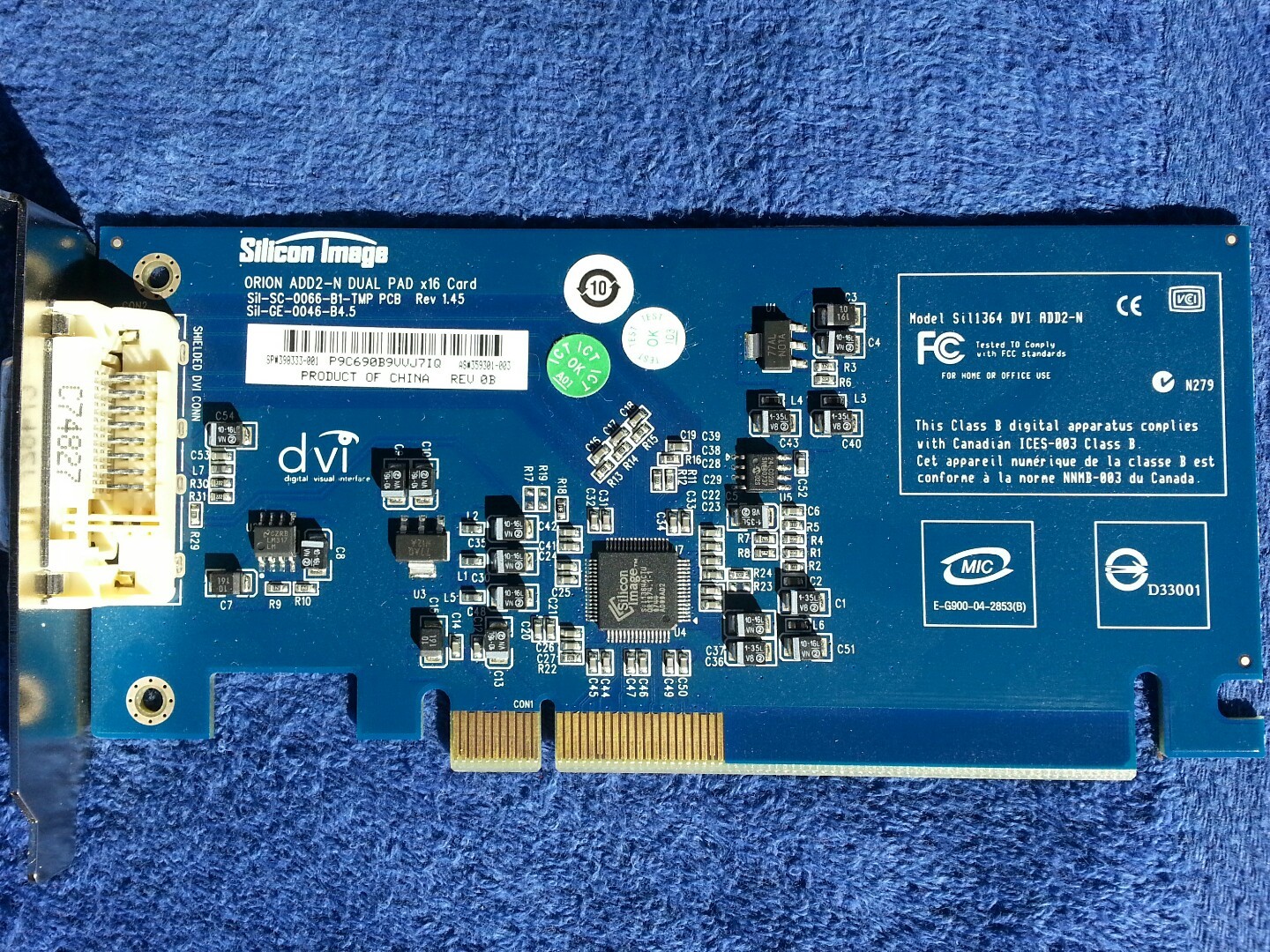 Dell/Silicon Image Orion ADD2-N DUAL PAD X16 DVI SFF video card