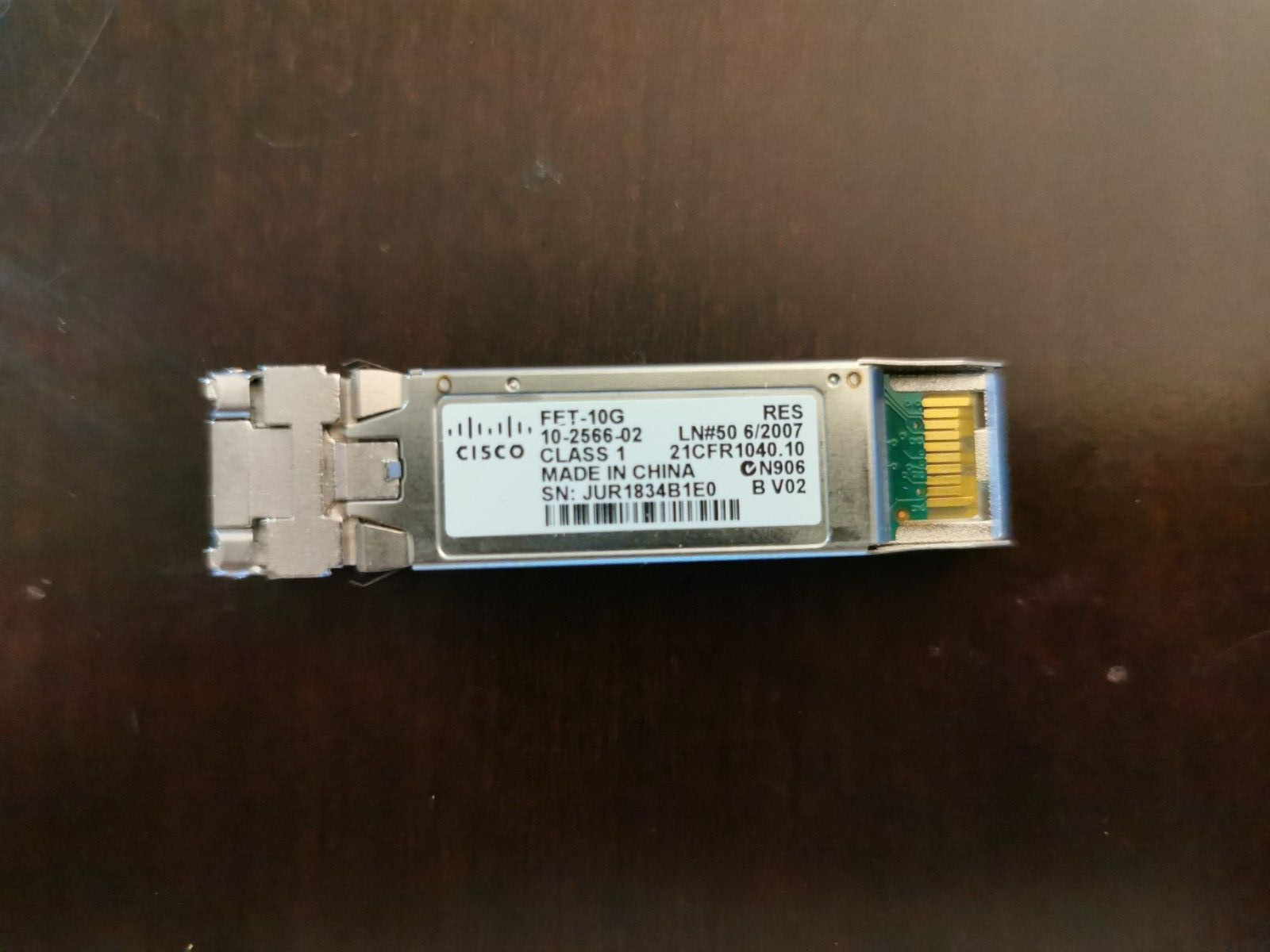 PACK OF 2 Genuine Cisco FET-10G 10-2566-02 10G