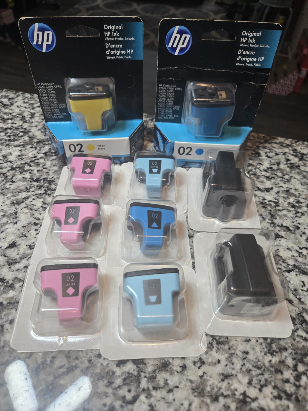 HP 02 Ink Cartridges Genuine OEM Bundle Lot Of 10 WORKS Ships Fast