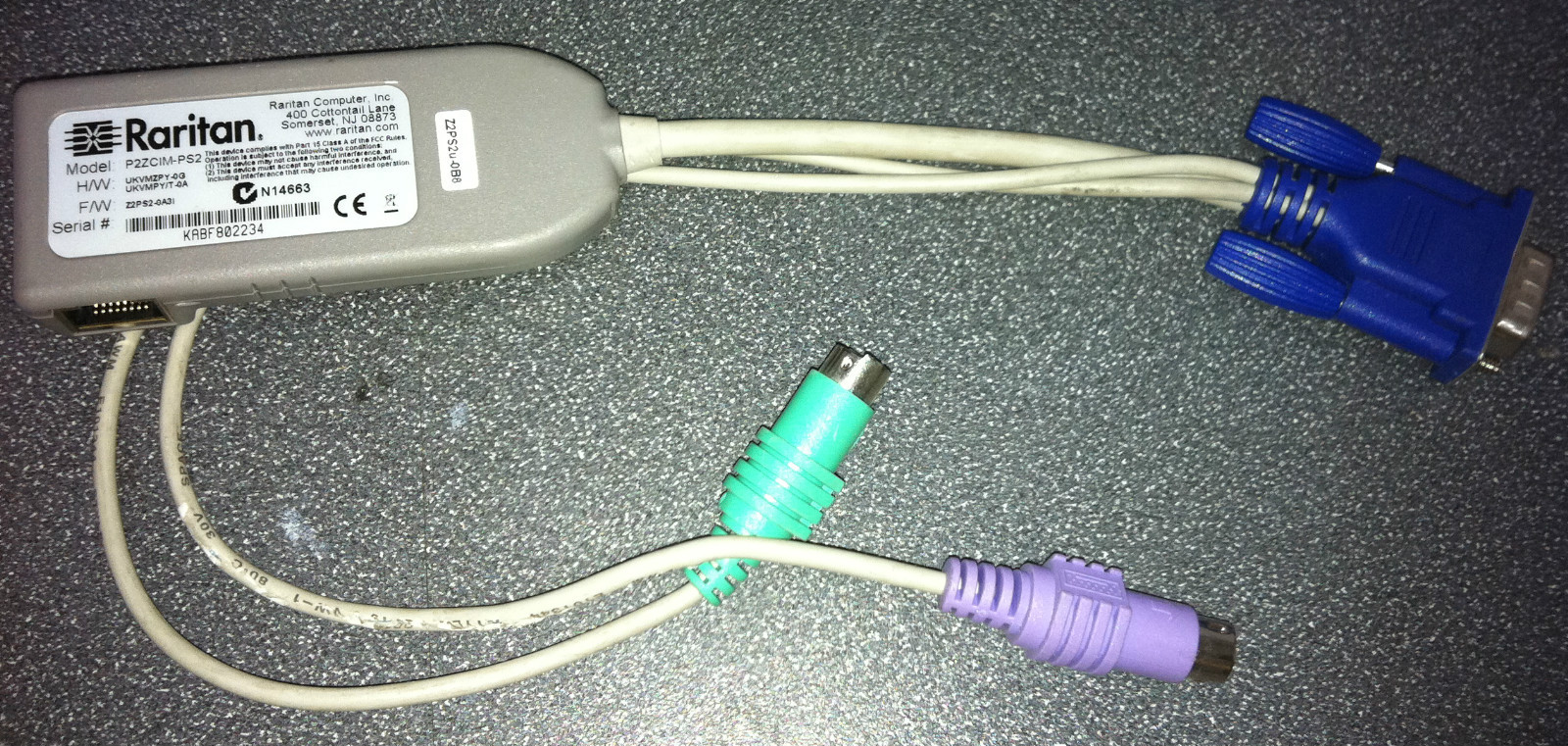 8x Raritan Paragon Z-CIM P2ZCIM-PS2 KVM external extender PS/2