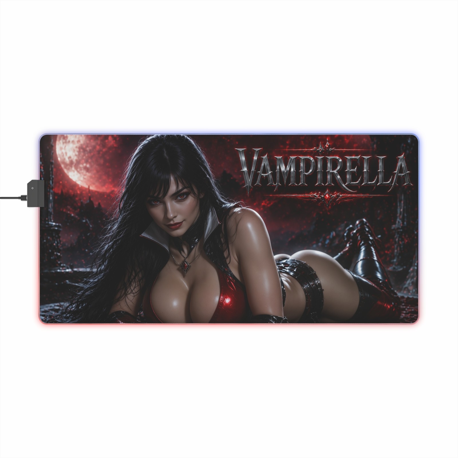 LED Mouse Pad Vampirella RGB Gaming Desk Mat Keyboard Mat PC Gamer Gift