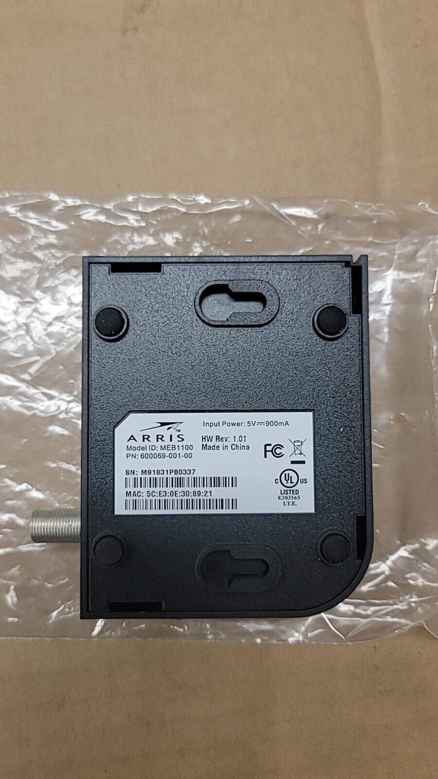 ARRIS MEB1100 MoCa to ETHERNET Bridge Rev. 1.01 Frontier Fios ONLY - Unit only