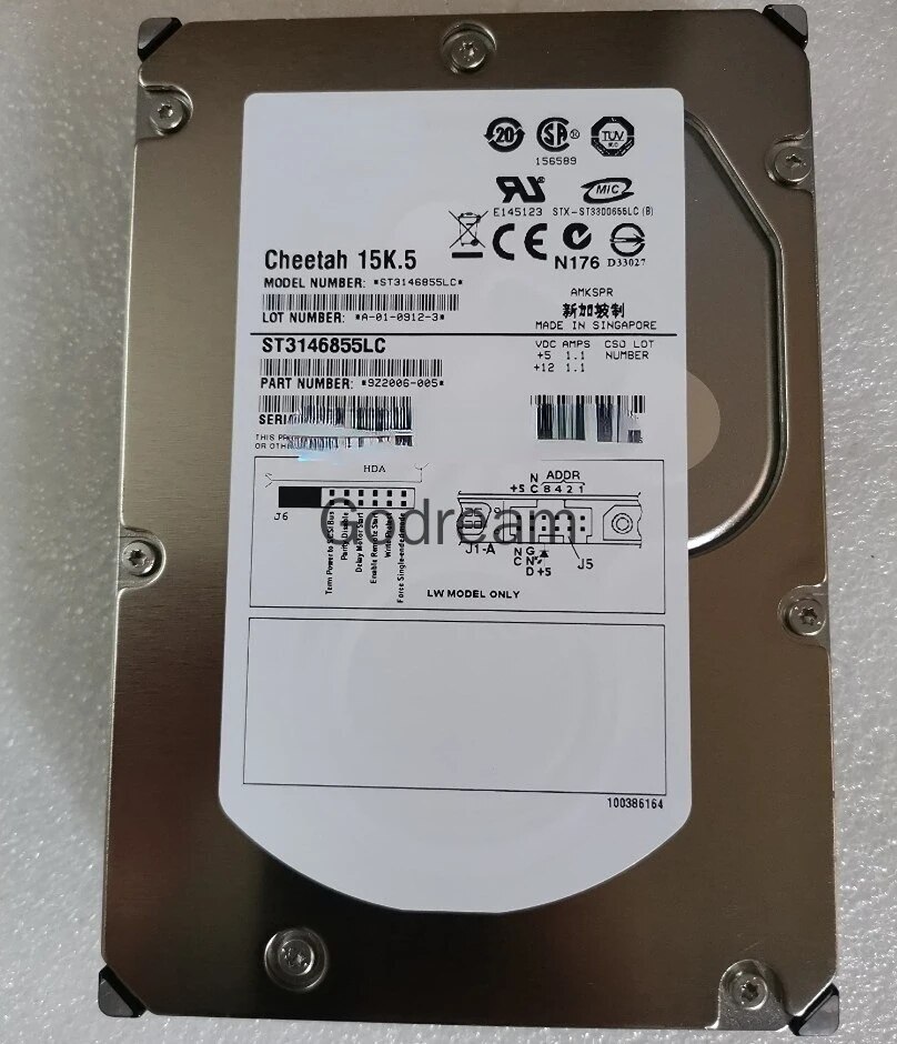 For Seagate ST3146855LC 146G server 15K U320 80 pin SCSI hard disk