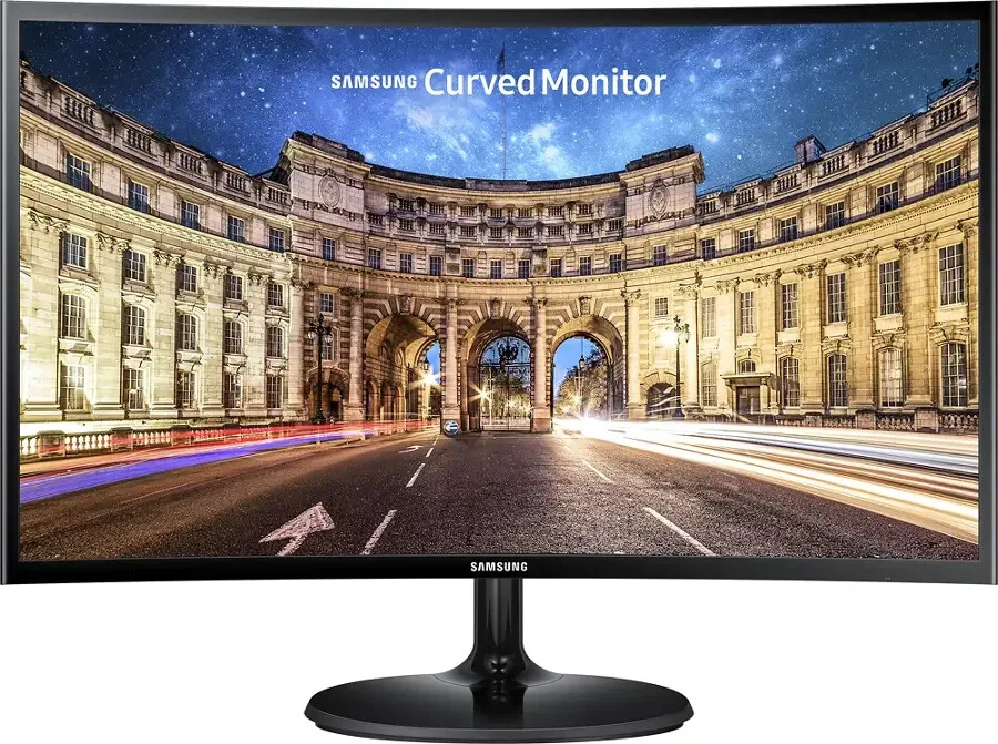 Samsung - 390C Series 24" LED Curved FHD AMD FreeSync Monitor - Black