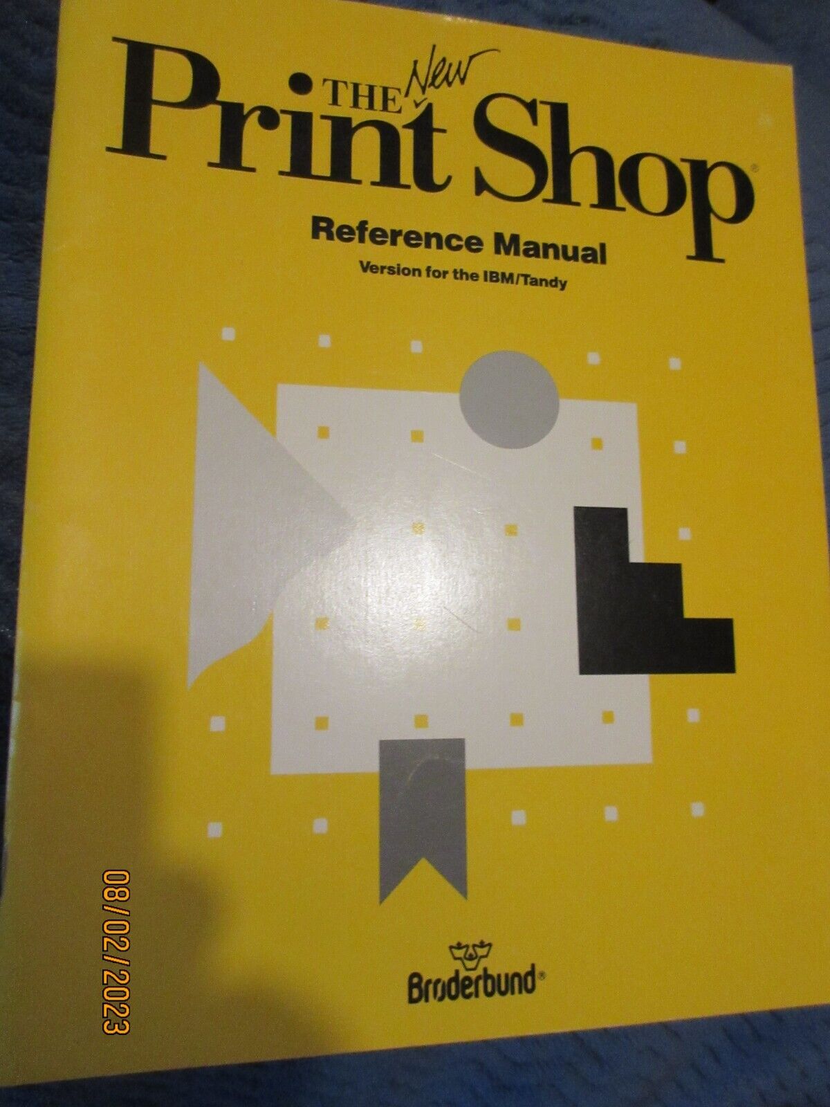 The New Print shop Reference Manual by Broderbund IBM / Tandy Version BOOK ONLY