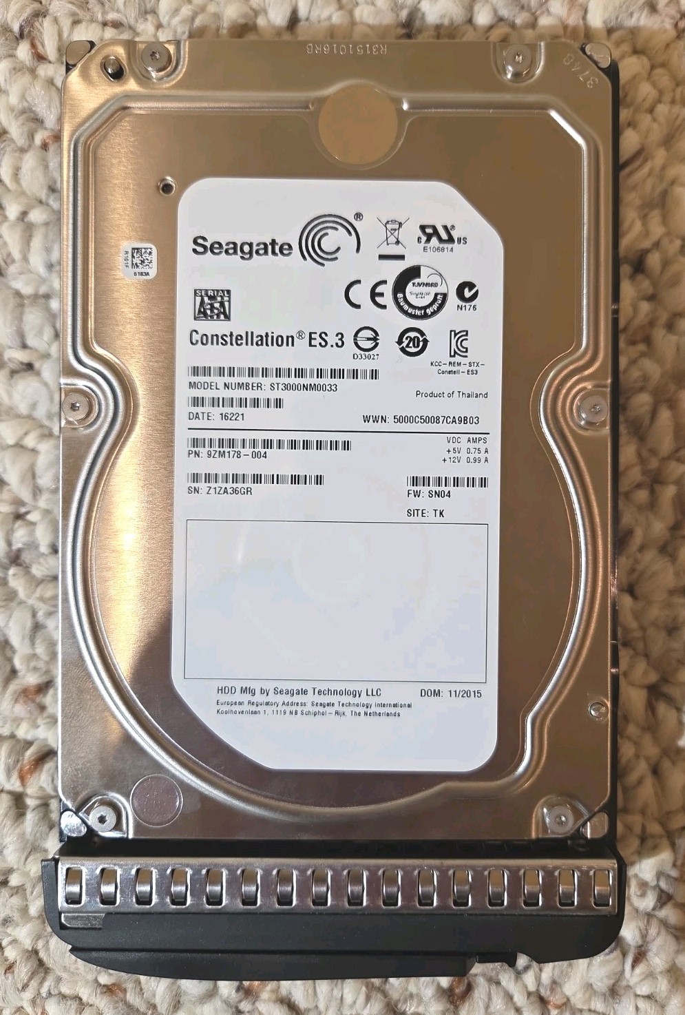 Seagate Constellation ES.3 ST3000NM0033 3TB 3.5" SATA