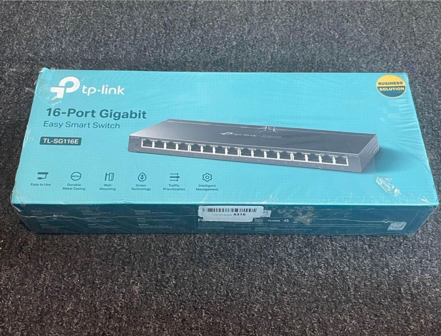 TP-LINK (TL-SG116E) 16 Port Gigabit Desktop Switch