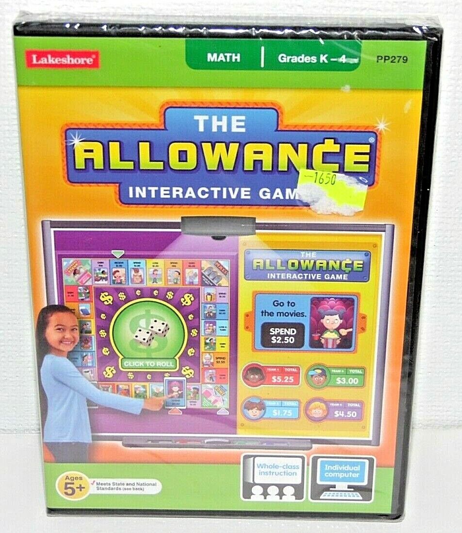 NEW Lakeshore The Allowance Interactive Game Grades K-4 PC Software 5+ Math