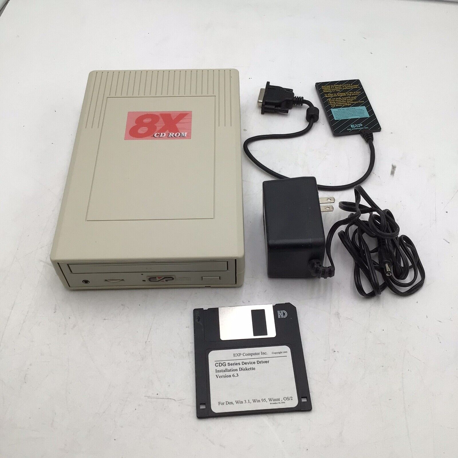 Vintage Portable CD-ROM Drive With PCMCIA Cards For IBM ThinkPad