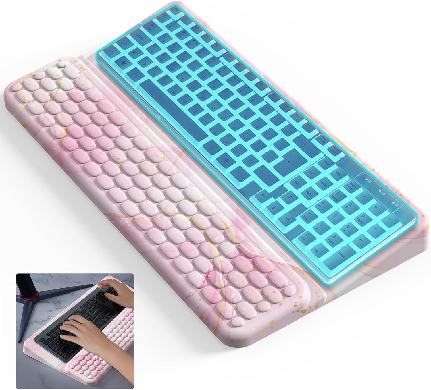 Keyboard Stand for Desktop Keyboards Wrist Rest Ergonomic Keyboards Holder fo...