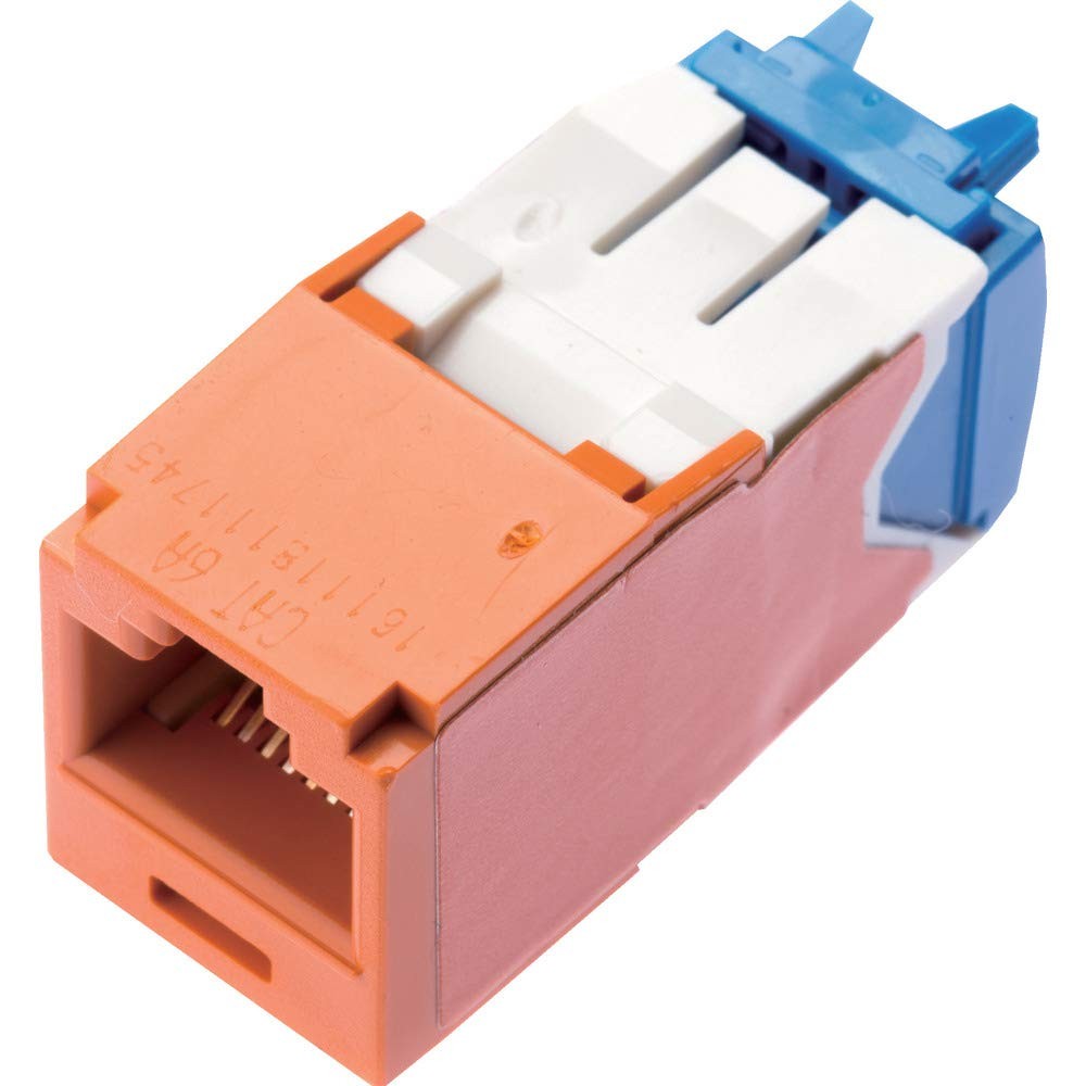 PANDUIT Cat6A Modular Jack Orange CJ6X88TGOR