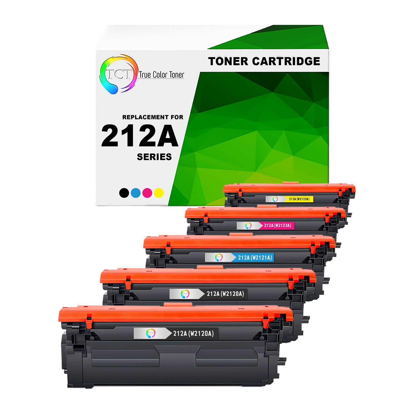 5 Pack TCT Premium 212A BCYM for Compatible HP LaserJet MFP M578c Toner