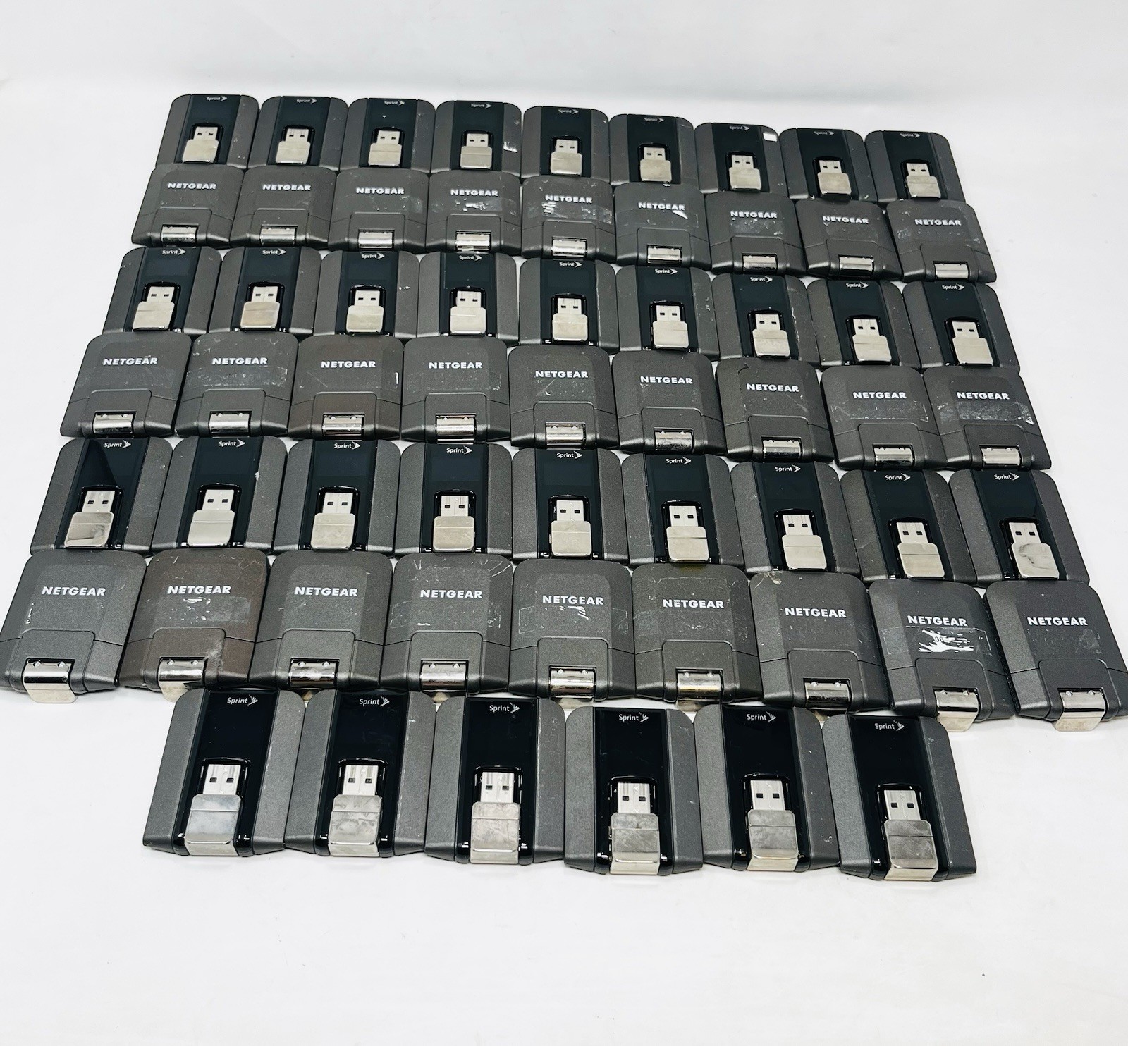 LOT OF 60: SPRINT WIRELESS,  NETGEAR 341U- 4G LTE AIRCARD MOBILE MODEM
