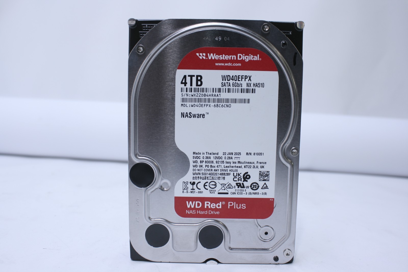 Western Digital Red Plus 4TB 3.5" NAS SATA HDD WD40EFPX-68C6CN0 100% HEALTH (T7