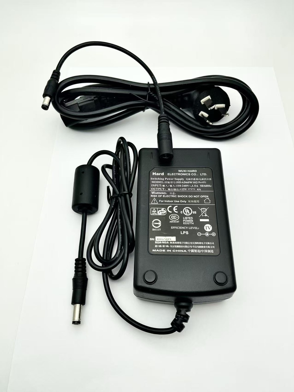 Power Adapter LXCP52-015 15V 3.3A HDAD60W102(Rev03) 15V 4A