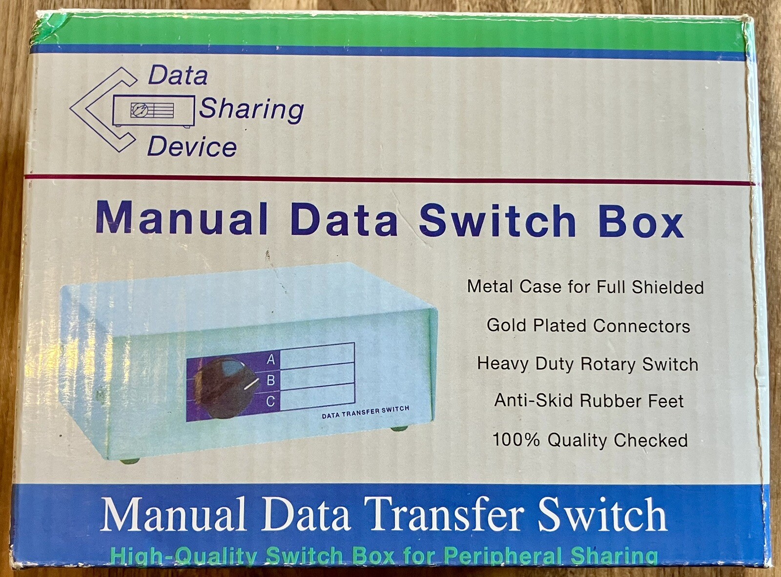 A/B VGA PORTS Manual Data Switch Box Peripheral Data Sharing Device DW-HD15AB