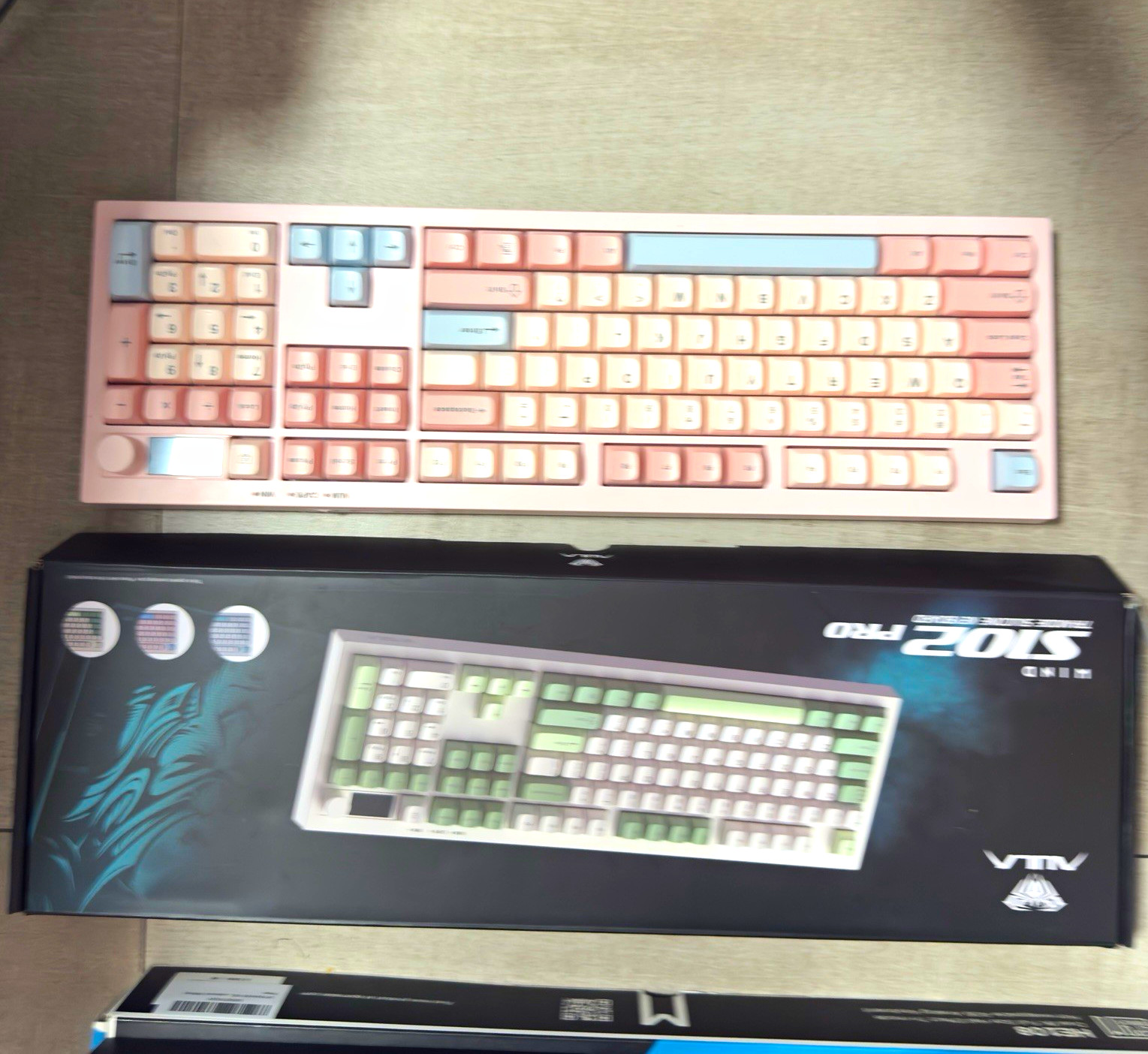 AULA S102 Pro Mechanical Illuminated QWERTY Keyboard Pink/White/Blue
