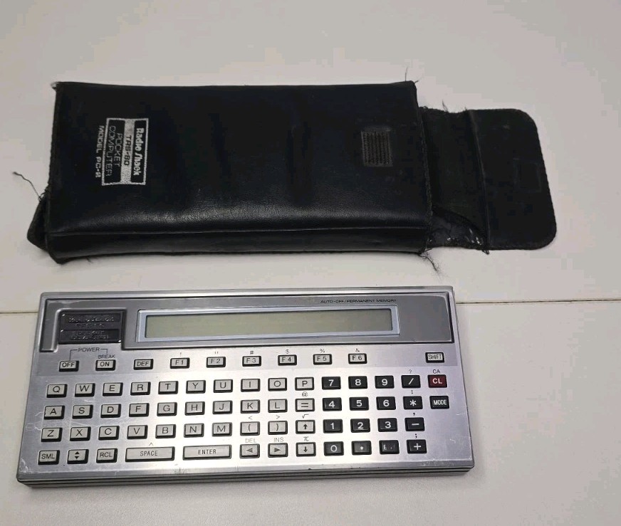 Vintage Radio Shack TRS-80 Pocket Computer PC-2 Cat. 26-3601 With Case UNTESTED