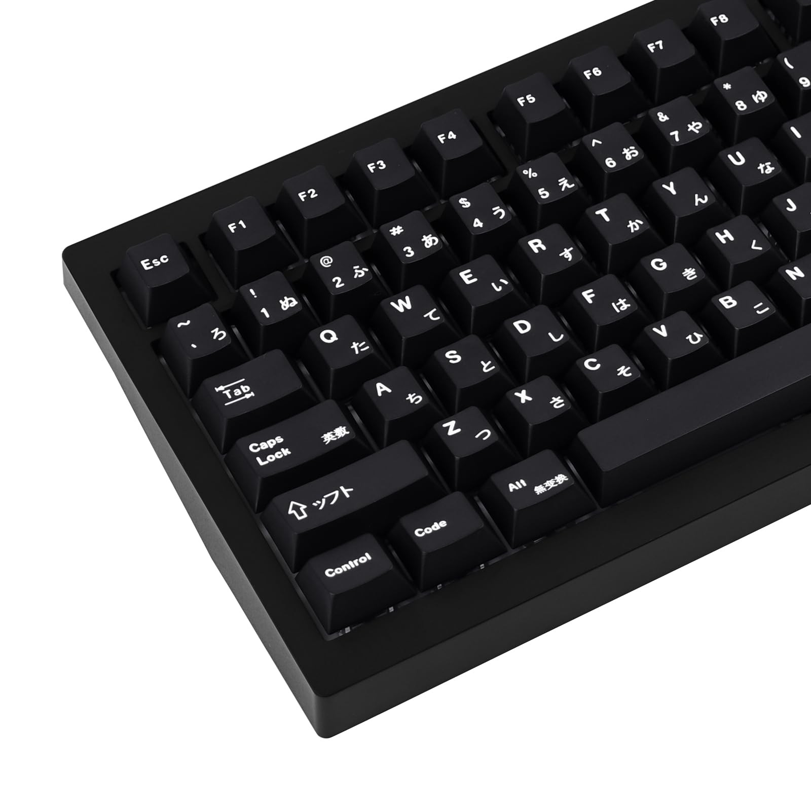 PBT Black Japanese Keycaps Minimalist Style Keyboard Keycap Set Custom