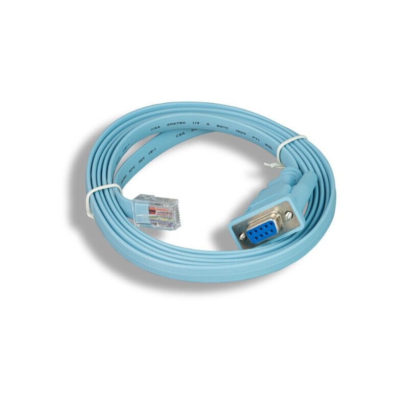 6Ft DB9 to RJ45 Cable for Cisco Cat5 Ethernet LAN Rollover Console 72-3383-01