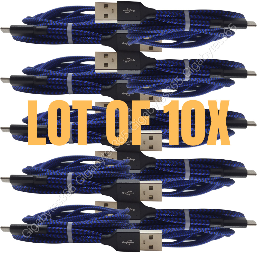 10 Pack Bulk 6Ft Fast Charging Cord Lot For iPhone 13 12 11 XS 8 7 Charger Cable