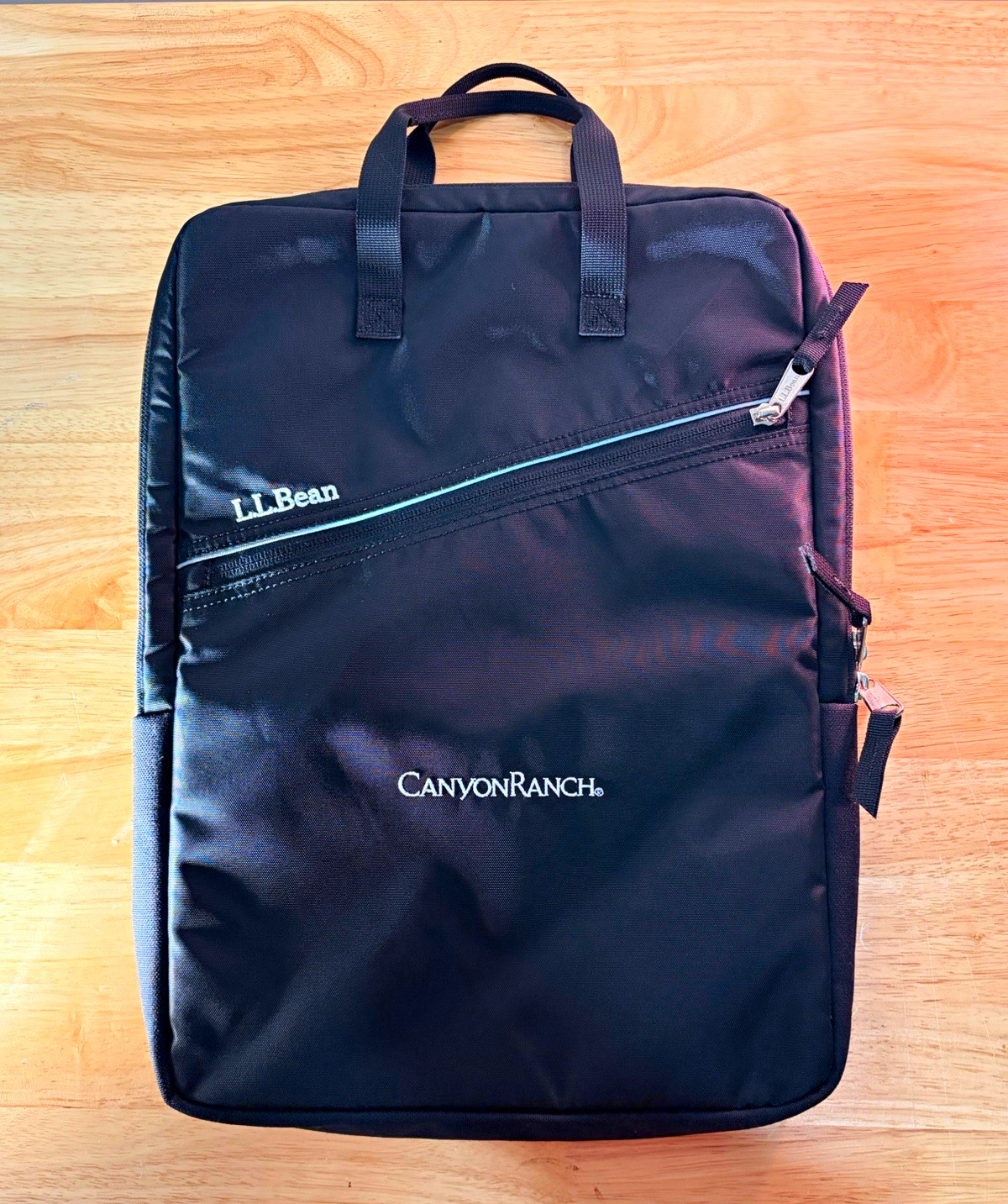 L.L.Bean Canyon Ranch Padded Black Nylon Laptop Briefcase