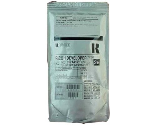 Ricoh Part # 888190 Type 26 OEM Black Developer - 520 Grams (B0799640)