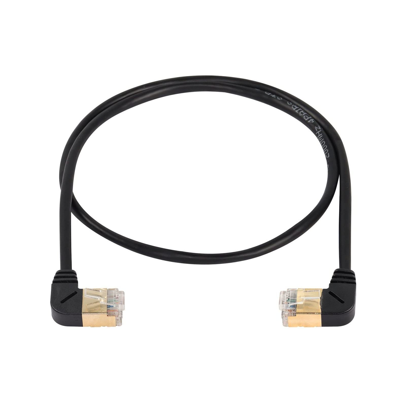 90 Degree Left to Right Angle Cat8 Ethernet Cable,High Speed 40Gbps 2000Mhz N...