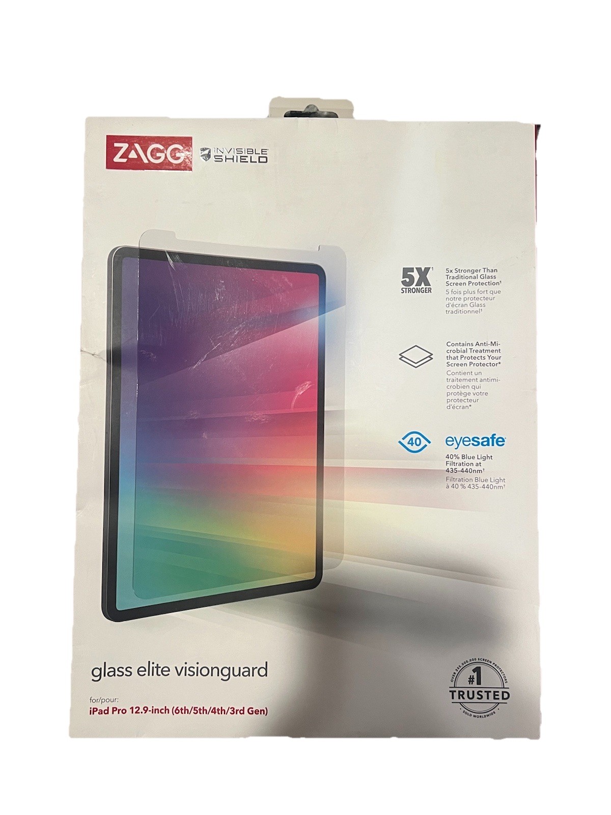 ZAGG InvisibleShield Glass Elite VisionGuard Apple iPad Pro 12.9" (3rd-6th Gen)